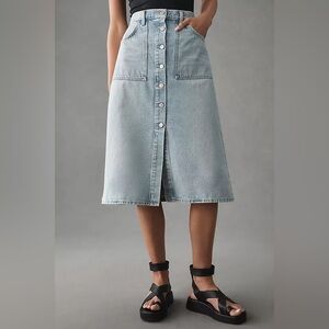 Citizens of Humanity Light Blue Denim Button-Front Women's Skirt